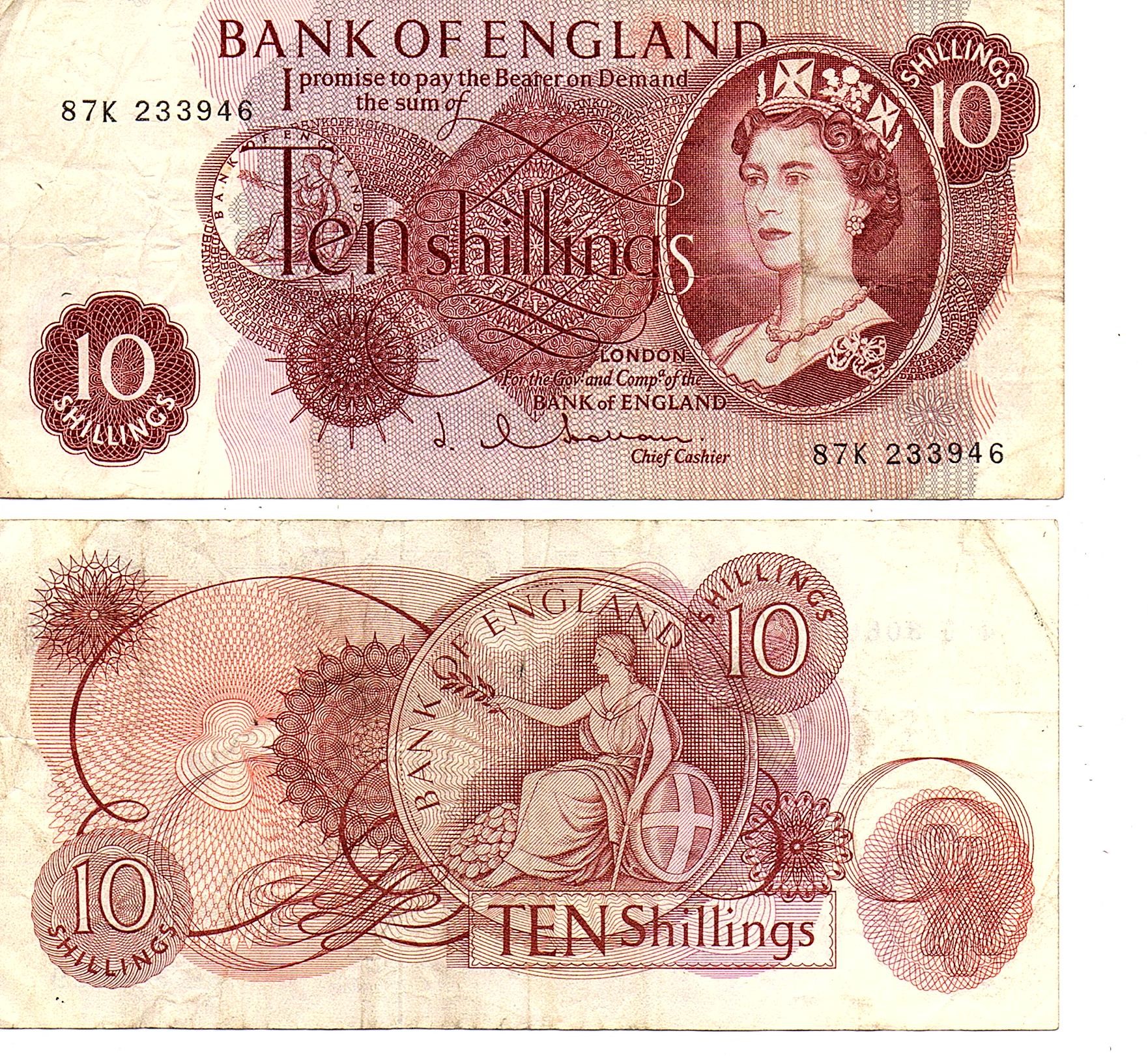 Great Britain #373b/VF  10 Shillings